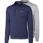 RFC156<br>Cutter & Buck Stealth Heathered Quarter Zip Mens Pullover