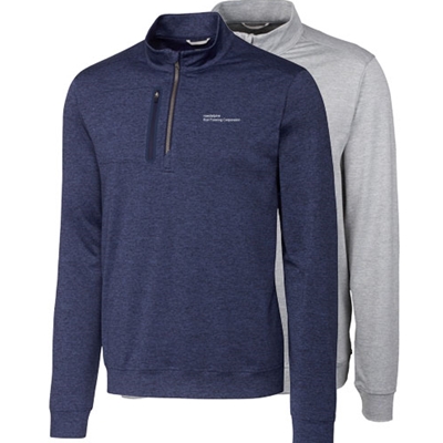 RFC156<br>Cutter & Buck Stealth Heathered Quarter Zip Mens Pullover
